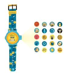 Jouet-Jeux éducatifs-Lire, écrire, compter et heure-Montre digitale avec projection de 20 images design Les Minions