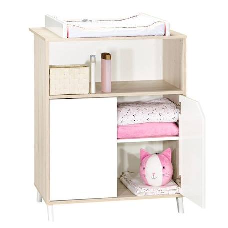 Commode à langer - Babyprice - Scandi naturel - 2 portes - 1 niche - En bois BEIGE 3 - vertbaudet enfant 