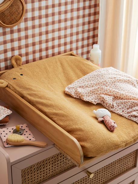 Lot de 2 housses de matelas à langer animaux blush+Dans les bois+Lovely Leo+noix de pécan 18 - vertbaudet enfant 