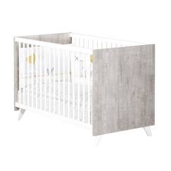 Chambre et rangement-Chambre-Lit bébé, lit enfant-Lit bébé-Lit bébé - 120 x 60 cm - Babyprice Scandi gris - En bois