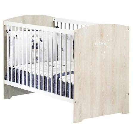 Lit bébé à barreaux - 120 x 60 cm - Babyprice Smile - Hêtre BEIGE 1 - vertbaudet enfant 