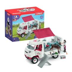 Jouet-Jeux d'imagination-Figurines, mini mondes, héros et animaux-Vétérinaire Mobile avec Poulain Hanovrien, coffret schleich avec kit de radiographie et 1 cheval schleich, coffret jeu vétérinaire