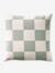 Parure housse de couette + taie d'oreiller enfant DAMIER FREESTYLE, avec coton recyclé carreaux vert 3 - vertbaudet enfant 