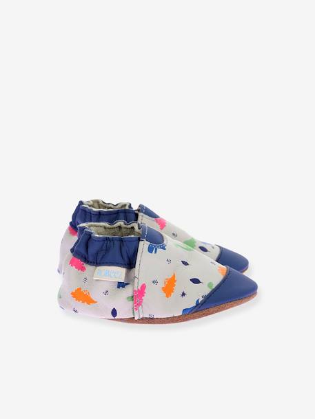 Chaussons cuir souple bébé BLUDINO 974800 ROBEEZ© bleu 2 - vertbaudet enfant 