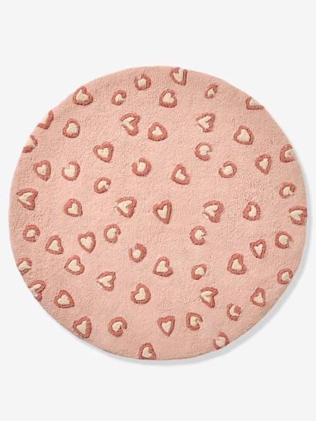 Tapis rond léopard LOVELY LÉO rose 2 - vertbaudet enfant 