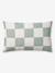 Parure housse de couette + taie d'oreiller enfant DAMIER FREESTYLE, avec coton recyclé carreaux vert 5 - vertbaudet enfant 