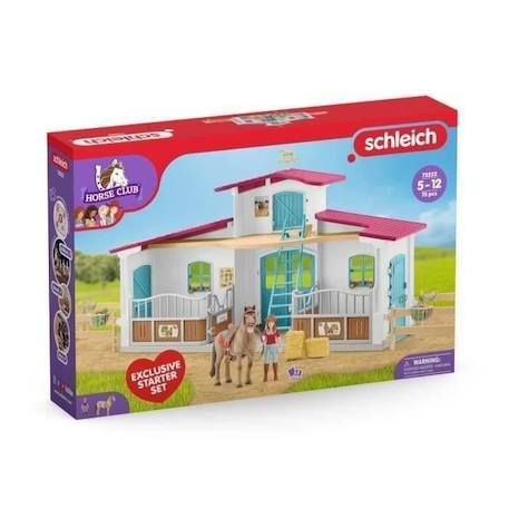 Centre Équestre, coffret figurines avec 75 éléments inclus dont 1 cheval, dès 5 ans, schleich 72222 Horse club BLANC 3 - vertbaudet enfant 