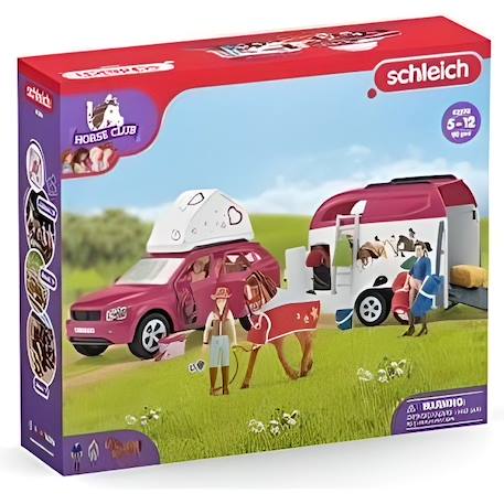 Voyage en voiture avec remorque pour chevaux, Coffret figurines Schleich 42535 Horse Club pour enfants de 5 ans BLANC 1 - vertbaudet enfant 