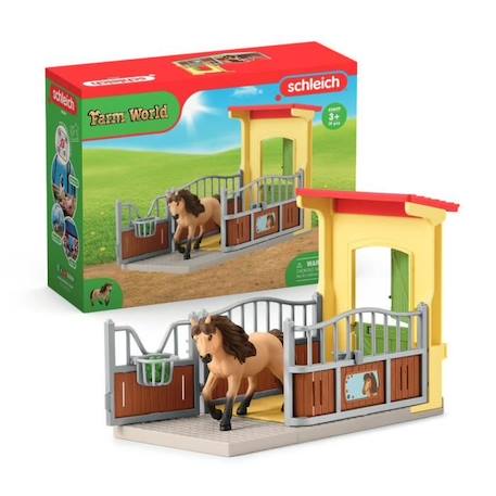 Box avec Poney Icelandais - Extension Ferme Educative, Coffret schleich avec 1 box et 1 figurine poney, pour enfants dès 3 ans - VERT 1 - vertbaudet enfant 