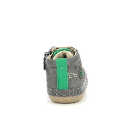 KICKERS Bottillons Sonistreet bordeaux BEIGE+GRIS 7 - vertbaudet enfant 