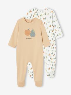 Bébé-Pyjama, surpyjama-Lot 2 dors-biens fruits en interlock bébé garçon