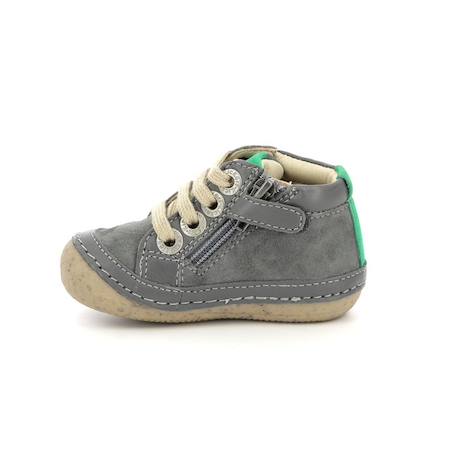 KICKERS Bottillons Sonistreet bordeaux BEIGE+GRIS 8 - vertbaudet enfant 