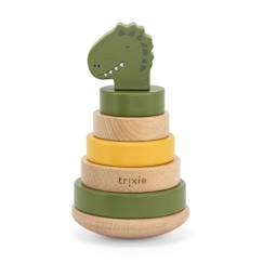 Jouet-Premier âge-Tour à empiler en bois FSC - Mr Dino - Vert - Trixie
