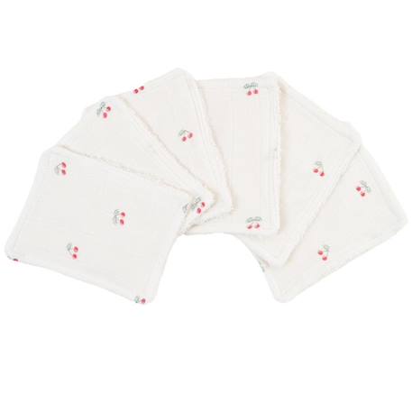 Lot de 12 lingettes lavables coton bio* Cerise BEIGE 2 - vertbaudet enfant 