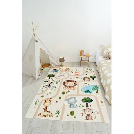 Tapis chambre enfant - Happy Beige - 160 x 230 cm - BEIGE - Nazar Rugs BLANC 2 - vertbaudet enfant 