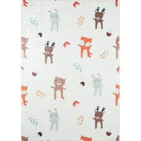 Tapis chambre enfant - Motifs Animaux - 160 x 230 cm - Creme - Nazar Rugs BLANC 1 - vertbaudet enfant 