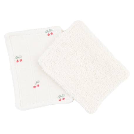 Lot de 12 lingettes lavables coton bio* Cerise BEIGE 3 - vertbaudet enfant 