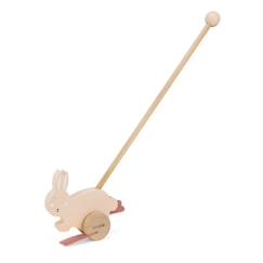 Jouet à pousser en bois - FSC Mrs Rabbit - Rose - Trixie  - vertbaudet enfant