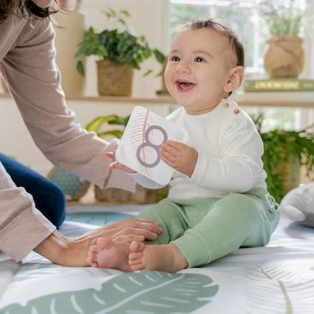 INGENUITY Tapis d'éveil tout confort Petit Eléphant, 12 cartes étapes mensuelles et tableau personnalisable BLANC 4 - vertbaudet enfant 