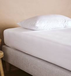 Linge de maison et décoration-Drap housse pur Coton Bio 1 personne (Blanc - 90 x 190 cm)