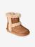 Boots déperlantes zippées fourrées fille' beige doré+marron 10 - vertbaudet enfant 