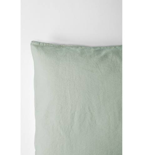 Taie d'oreiller Satin de Coton Bio lavé (Tilleul - 40 x 60 cm) VERT 4 - vertbaudet enfant 