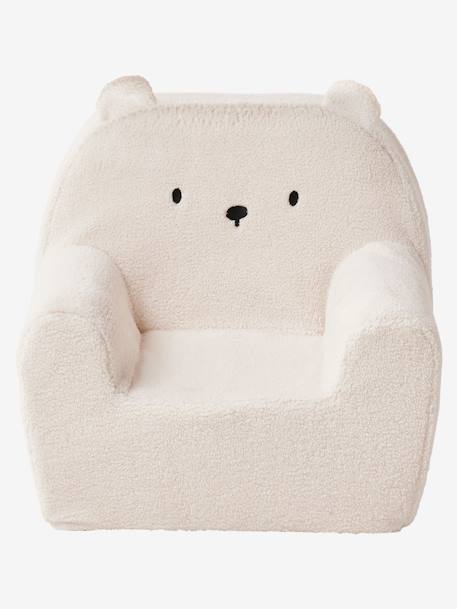 Fauteuil en mousse et sherpa Ourson camel+écru 7 - vertbaudet enfant 