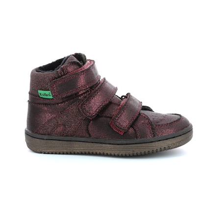 KICKERS Baskets hautes Lohan bordeaux ROUGE 2 - vertbaudet enfant 