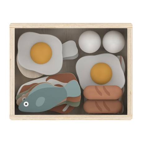 Jouets poisson et viande en bois Flexa BEIGE 2 - vertbaudet enfant 