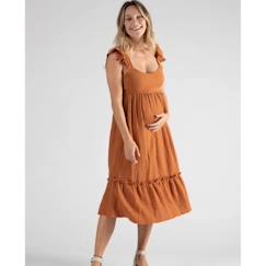 Vêtements de grossesse-Robe-Robe de grossesse et d’allaitement Melody ciel