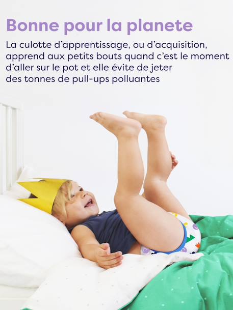 Lot de 3 culottes d'apprentissage lavable Révolutionnaire 3-4 ans BAMBINO MIO bleu+lilas 12 - vertbaudet enfant 