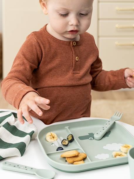 Assiette plateau Happy clouds DONE BY DEER vert 1 - vertbaudet enfant 