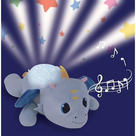 Peluche veilleuse et musicale - JEMINI - LEON LE DRAGON - Bleu - Mixte - 39 cm BLEU 1 - vertbaudet enfant 