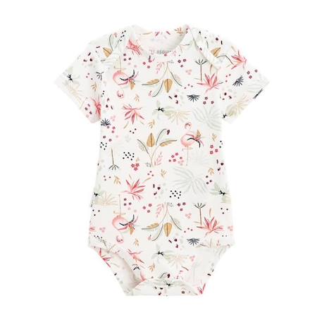 Lot de 2 bodies bébé manches courtes Petit Paradis BLANC 2 - vertbaudet enfant 