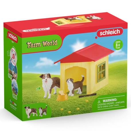 Figurine Niche pour Chien , pour enfants dès 3 ans, coffret, 18,8 x 8,2 x 14,7 cm - Schleich 42573 FARM WORLD JAUNE 6 - vertbaudet enfant 