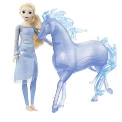 Jouet-Disney-La Reine des Neiges 2-Elsa et Nokk-Coffret poupée et cheval HLW58