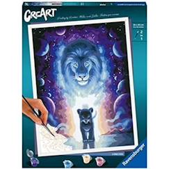 Jouet-CreArt Lion 30x40 cm - Jojoesart édition - Peinture par numéros – Dès 12 ans – Ravensburger - 23516