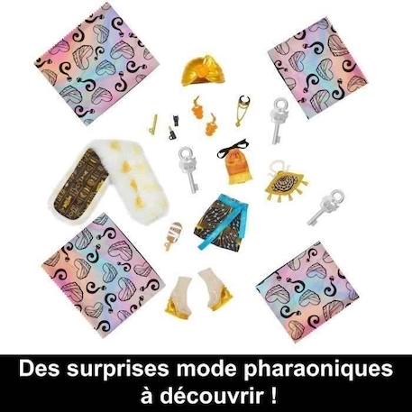 Monster High Coffret Monstrueux Secrets, Poupée Cleo De Nile, Série Look Irisé, avec Casier Cerceuil 21+ Accessoires, 4 ans+, HNF76 JAUNE 6 - vertbaudet enfant 