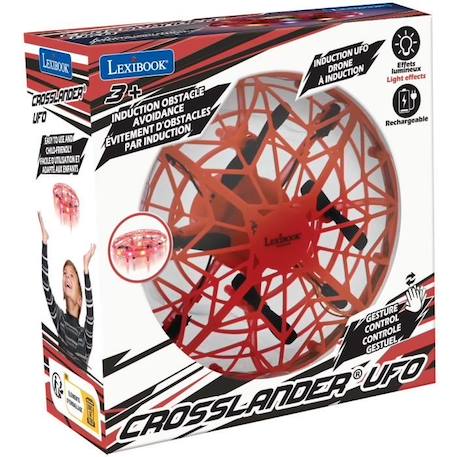 Mini drone volant à induction LEXIBOOK - Contrôle gestuel - Maintien d'altitude - Effets lumineux - Rouge/Noir ROUGE 4 - vertbaudet enfant 
