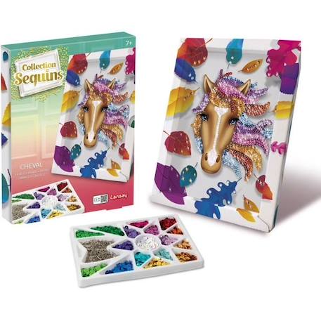Kit loisir créatif - Cheval - Sequins - Pour enfant à partir de 7 ans BLANC 4 - vertbaudet enfant 