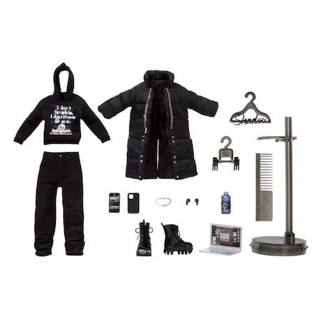 Rainbow High S3 Shadow High - Poupée 27 cm Rex Mcqueen (Noir) - 1 tenue + accessoires et support pour poupée NOIR 3 - vertbaudet enfant 