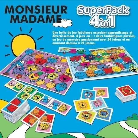 2 jeux éducatifs basiques et 2 puzzles - EDUCA - Educa® Superpack Monsieur Madame BLEU 1 - vertbaudet enfant 