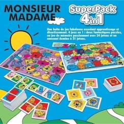 Jouet-Jeux éducatifs-2 jeux éducatifs basiques et 2 puzzles - EDUCA - Educa® Superpack Monsieur Madame