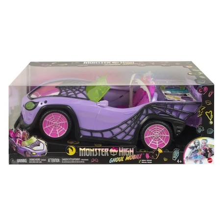 Monster High - Cabriolet des Goules avec animal de compagnie VIOLET 2 - vertbaudet enfant 