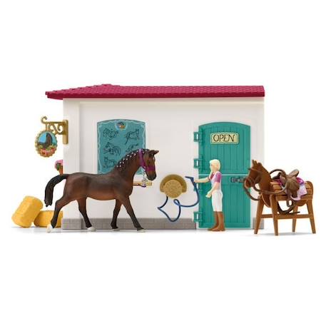 Boutique d'équitation pour chevaux schleich, Coffret schleich avec 67 éléments inclus dont 1 cheval schleich, coffret figurines BLANC 3 - vertbaudet enfant 