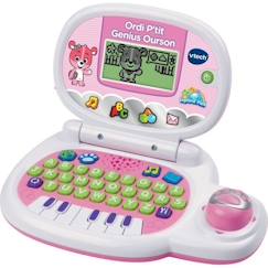 Jouet-Jeux éducatifs-VTECH - Ordi P'tit Genius Ourson Rose - Ordinateur Éducatif Enfant - De 2 à 5 ans