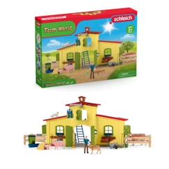 Ensemble de Figurines Animaux de la Ferme avec Accessoires - Coffret Ferme éducative de 92 Pièces avec Vache, Cheval, Cochon et  - vertbaudet enfant