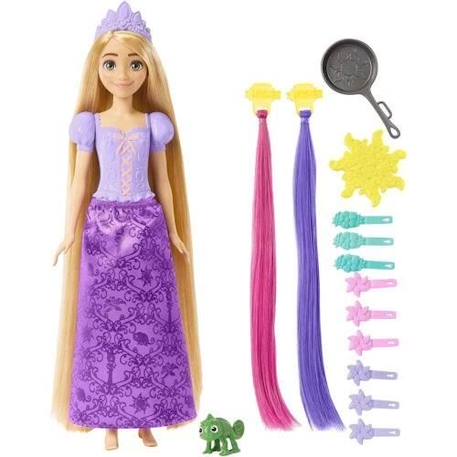 Raiponce Chevelure Conte de fées Mattel Poupée Disney Princesses HLW18 VIOLET 1 - vertbaudet enfant 