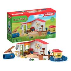 Hôtel des Animaux de la Ferme - Grand coffret de 54 Pièces de Jouets Schleich avec Chien, Chat, Lapin, Accessoires et Plus - Cadeau  - vertbaudet enfant