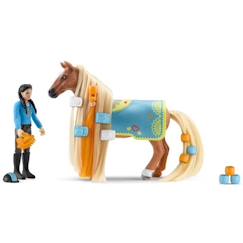 Jouet-Jeux d'imagination-Coffret de Beauté de 18 Pièces Pour Figurines Chevaux avec le Cavalier Kim - Cadeau pour Garçons et Filles à Partir de 5 ans -